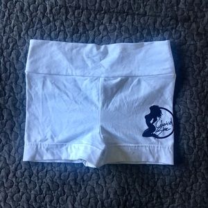 Celestial Bodiez White Graphic BootyScrunch Shorts